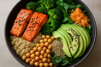 Hormone-Balancing Salmon Power Bowl