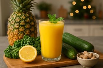 Pineapple Immunity Juice: Your 5-Minute Defense Against Holiday Stress