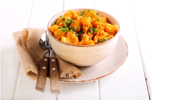 Roasted Cauliflower with Lentil Stew