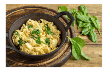 Scrambled Eggs with Spinach